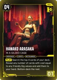 Hanako Arasaka - In a Gilded Cage (Rare) - Welcome to Night City - Beta - Cyberpunk TCG card