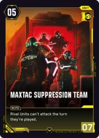 MaxTac Suppression Team - Welcome to Night City - Beta - Cyberpunk TCG card