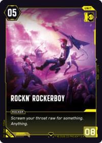 Rockn' Rockerboy - Welcome to Night City - Beta - Cyberpunk TCG card