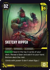 Sketchy Ripper - Welcome to Night City - Beta - Cyberpunk TCG card