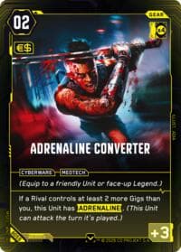 Adrenaline Converter - Welcome to Night City - Beta - Cyberpunk TCG card