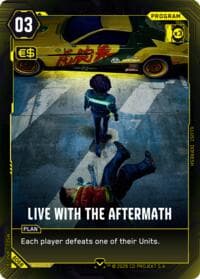 Live with the Aftermath - Welcome to Night City - Beta - Cyberpunk TCG card