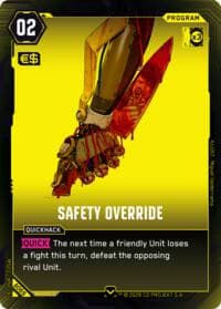 Safety Override - Welcome to Night City - Beta - Cyberpunk TCG card