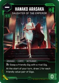 Hanako Arasaka - Daughter of the Emperor (Rare) - Welcome to Night City - Beta - Cyberpunk TCG card