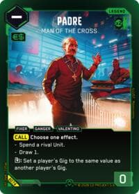 Padre - Man of the Cross (Rare) - Welcome to Night City - Beta - Cyberpunk TCG card