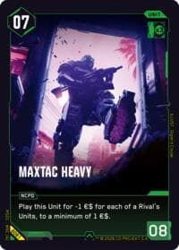 MaxTac Heavy - Welcome to Night City - Beta - Cyberpunk TCG card