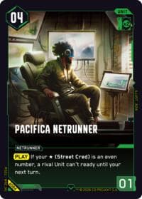 Pacifica Netrunner - Welcome to Night City - Beta - Cyberpunk TCG card