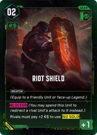 Riot Shield - Welcome to Night City - Beta - Cyberpunk TCG card