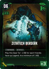 Zetatech Berserk - Welcome to Night City - Beta - Cyberpunk TCG card