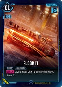 Floor It - Welcome to Night City - Beta - Cyberpunk TCG card