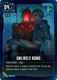 Unlikely Bond - Welcome to Night City - Beta - Cyberpunk TCG card