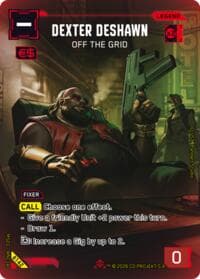 Dexter DeShawn - Off the Grid (ILegend) - Welcome to Night City - Beta - Cyberpunk TCG card