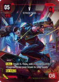 V - Streetkid (ILegend) - Welcome to Night City - Beta - Cyberpunk TCG card