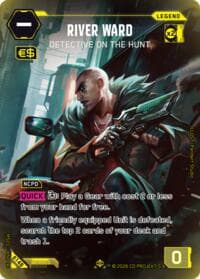 River Ward - Detective on the Hunt (ILegend) - Welcome to Night City - Beta - Cyberpunk TCG card