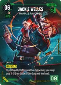 Jackie Welles - Mama's Favorite (ILegend) - Welcome to Night City - Beta - Cyberpunk TCG card