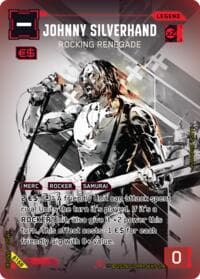 Johnny Silverhand - Rocking Renegade (ISecret) - Welcome to Night City - Beta - Cyberpunk TCG card