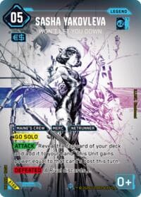 Sasha Yakovleva - Won't Let You Down (ISecret) - Welcome to Night City - Beta - Cyberpunk TCG card