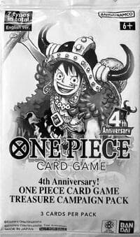 4th Anniversary One Piece Card Game Treasure Campaign Pack - One Piece Promotion Cards - One Piece Card Game card