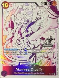 Monkey.D.Luffy (4th Anniversary Treasure Campaign Pack) - One Piece Promotion Cards - One Piece Card Game card