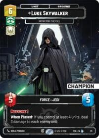 Luke Skywalker -  Answering the Call (Champion) - Sector and Regional Promos: Season 2 - Star Wars: Unlimited card