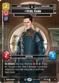 Syril Karn - Where Is He? - Sector and Regional Promos: Season 2 - Star Wars: Unlimited card