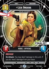 Leia Organa - Vigilant for Danger (Finalist) - Sector and Regional Promos: Season 2 - Star Wars: Unlimited card