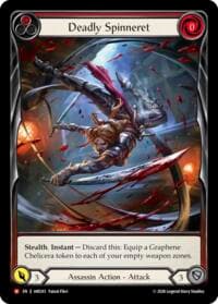 Deadly Spinneret (Extended Art) - Usurp the Shadow Throne - Flesh and Blood TCG card