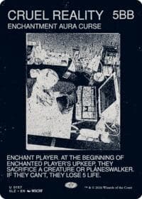Cruel Reality (0157) - Secret Lair x MSCHF: The Zeta Set - Magic: The Gathering card