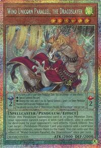 Wind Unicorn Parallel, the Dracoslayer (Starlight Rare) - Magnificent Monsters - YuGiOh card
