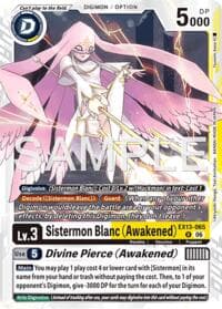 Sistermon Blanc (Awakened) // Divine Pierce (Awakened) - Chivalrous XIII - Digimon Card Game card