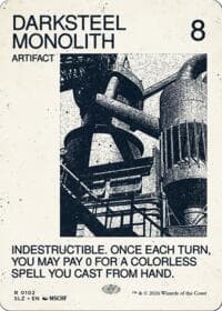 Darksteel Monolith (0102) - Secret Lair x MSCHF: The Zeta Set - Magic: The Gathering card