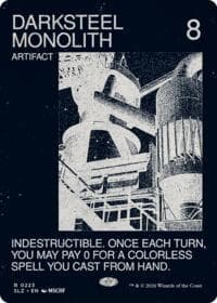 Darksteel Monolith (0223) - Secret Lair x MSCHF: The Zeta Set - Magic: The Gathering card