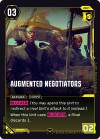 Augmented Negotiators - Welcome to Night City - Retail - Cyberpunk TCG card