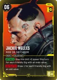Jackie Welles - Ride or Die Choom - Welcome to Night City - Retail - Cyberpunk TCG card