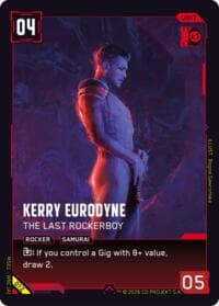 Kerry Eurodyne - The Last Rockerboy - Welcome to Night City - Retail - Cyberpunk TCG card