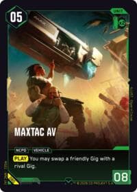 MaxTac AV - Welcome to Night City - Retail - Cyberpunk TCG card