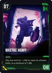 MaxTac Heavy - Welcome to Night City - Retail - Cyberpunk TCG card