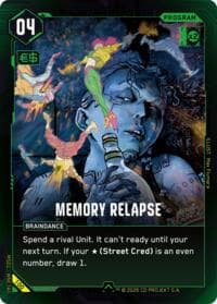 Memory Relapse - Welcome to Night City - Retail - Cyberpunk TCG card