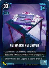 NetWatch Netdriver - Welcome to Night City - Retail - Cyberpunk TCG card