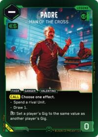 Padre - Man of the Cross (Rare) - Welcome to Night City - Retail - Cyberpunk TCG card