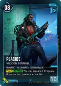 Placide - Voodoo Sentinel - Welcome to Night City - Retail - Cyberpunk TCG card