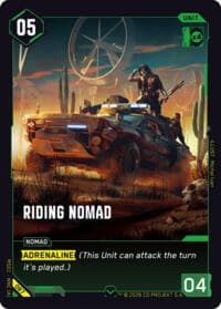 Riding Nomad - Welcome to Night City - Retail - Cyberpunk TCG card