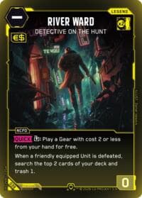 River Ward - Detective on the Hunt (Rare) - Welcome to Night City - Retail - Cyberpunk TCG card