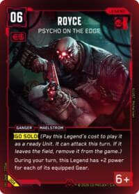 Royce - Psycho on the Edge (Rare) - Welcome to Night City - Retail - Cyberpunk TCG card