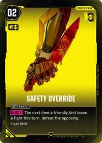 Safety Override - Welcome to Night City - Retail - Cyberpunk TCG card