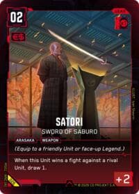 Satori - Sword of Saburo - Welcome to Night City - Retail - Cyberpunk TCG card
