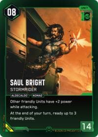 Saul Bright - Stormrider - Welcome to Night City - Retail - Cyberpunk TCG card