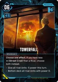 Towerfall (Epic) - Welcome to Night City - Retail - Cyberpunk TCG card