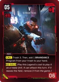 V - Streetkid (a) - Welcome to Night City - Retail - Cyberpunk TCG card