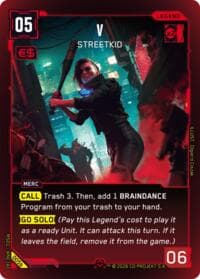 V - Streetkid (b) - Welcome to Night City - Retail - Cyberpunk TCG card